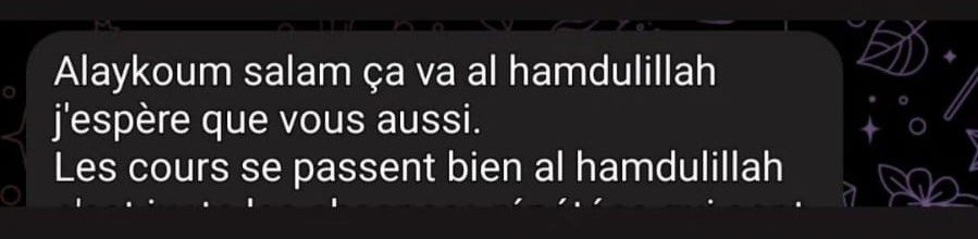 Avis d'un élève de l'Institut Idraak