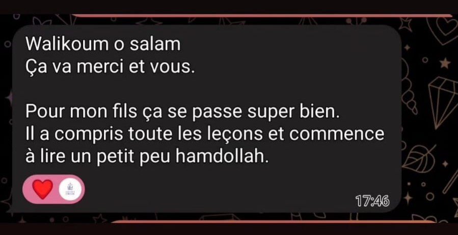 Avis d'un élève de l'Institut Idraak